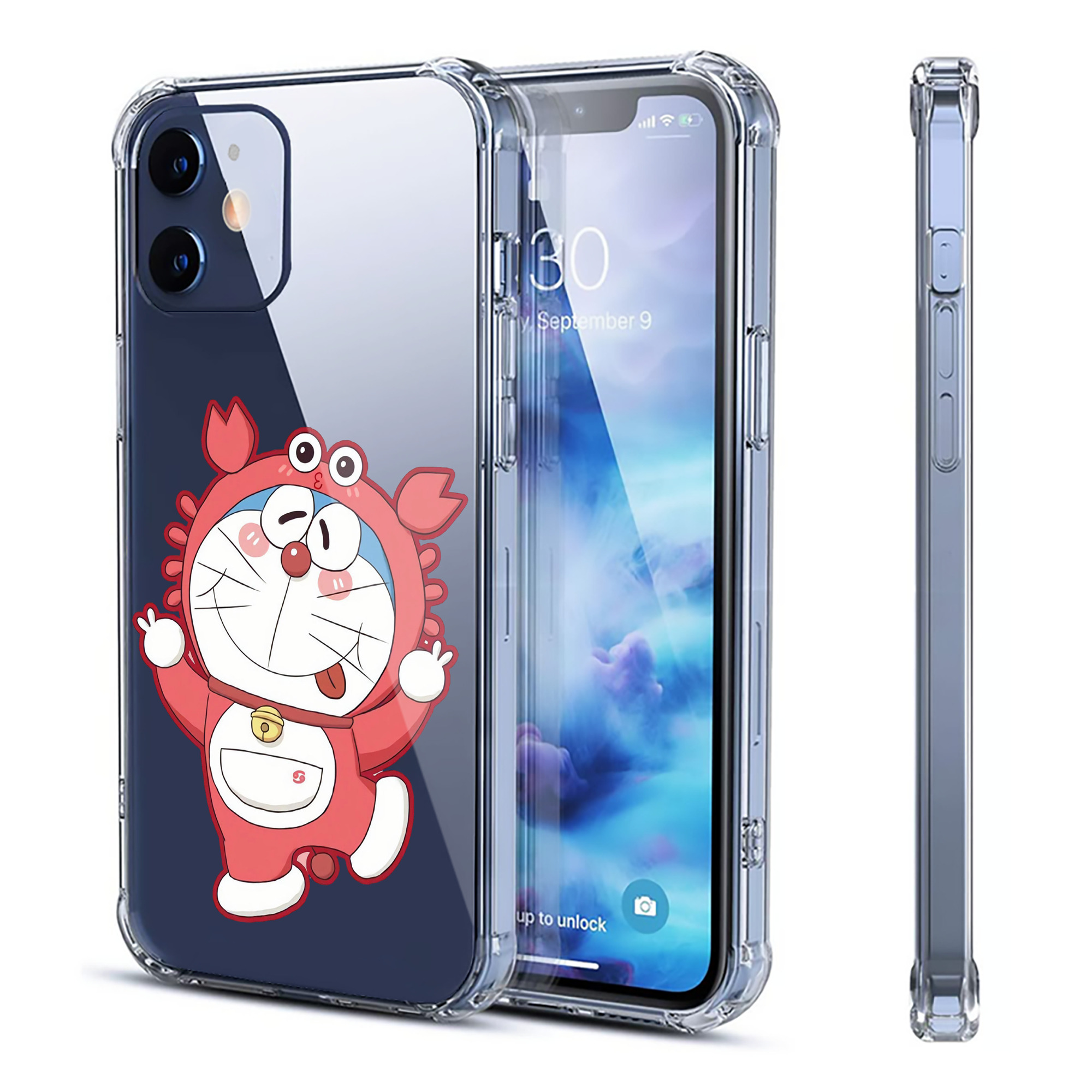 （画像用） ドラえもん Doraemon 【iPhone 12シリーズ対応】透明スマホケース（クリアソフトケース）